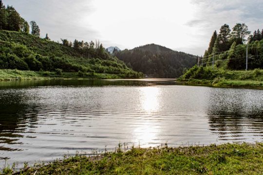 Stausee vor dem Ferienhaus in Wienerbruck